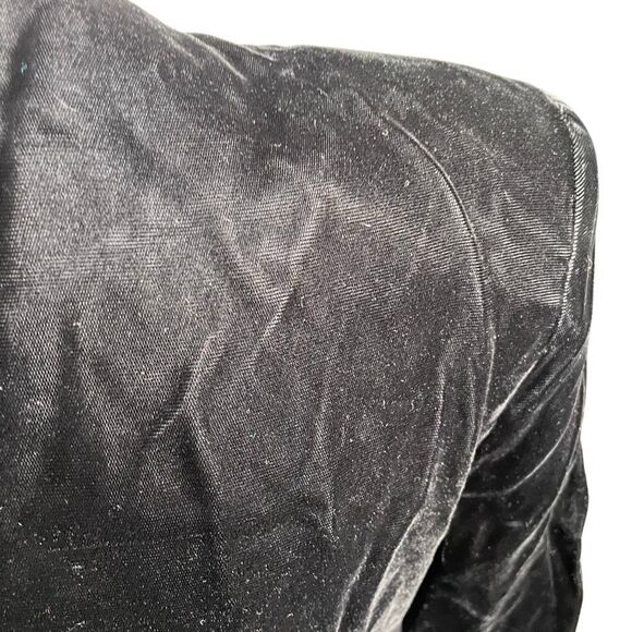 Vtg HW Collections Womens Velvet Bolero M Black Open Front Holiday Black Tie - Picture 5 of 6